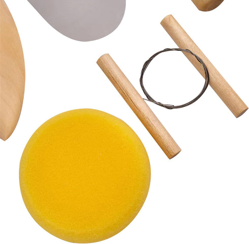 S & E TEACHER'S EDITION 19 Pcs pottery tools & Clay Sculpting Tools, Double Sided Ceramic Clay Carving Tool Set for Pottery Modeling Smoothing....