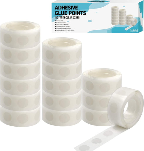 3000pcs Glue Point Clear Balloon Glue Removable Adhesive Dots Double Sided Dots of Glue Tape for Balloons Craft Glue Points Dots Sticky Dots or We...