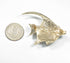 Gyn&Joy Golden Tone Topaz Crystal Rhinestones Enamel Sea Animal Tropical Ocean Fish Pin Brooch...