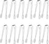 Mini Serving Tongs Mini Tongs for Appetizers 4.5 Inch Small Tongs for Serving Food,Food-Grade 304 Stainless Steel,Small Serving Utensils for Parti...