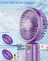 Hand Held Fan,Mini Portable Fan Rechargeable,USB Small Desk Battery Tiny Necklace Cute Cordless Lanyard Hanging Neck Fan,Personal Fan Handheld,5 S...