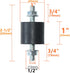 4pcs 25 x 25mm Rubber Mounts Rubber Vibration Isolator Mounts Shock Absorber with M6 x 19mm Studs Vibration Isolators...