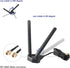 WiFi 6 6E Tri-Band 2.4GHz + 5 GHz + 6GHz Magnetic Base WiFi Antenna for Wireless WiFi 6 6E Router Hotspot PC Desktop Computer PCI-E WiFi Network W...