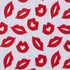 Jacob Alexander Men's Happy Valentine's Day Red Lips Kisses Pattern Freestyle Self-Tie Bow Tie - White...