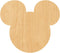 Unfinished Baltic Birch Wood for Crafts - Mickey Mouse Ears Laser Cut Out Wood Shape Craft Supply - Various Size from 2 - 20 Inch, 1/8 Inch Thichn...