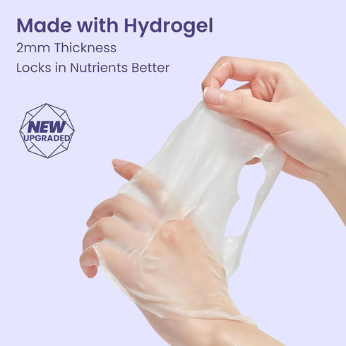 Hydrogel Face Masks Skincare, Collagen Face Mask with Vitamin B3, B5 and Hyaluronic Acid, Hydrating Face Masks Sheets for All Skin Type, 5 ea...