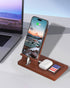 Cell Phone Stand with Tray, Wood Phone Docking Station for Men, Phone Holder for Desk, Men's Docking Station and Organizer, Wooden Desk Organizer...