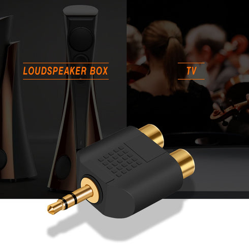 ANDTOBO 3.5 mm TRS to Dual RCA F (2-Pack), 3.5mm Stereo Male to Dual RCA Female Audio Breakout Adapter...