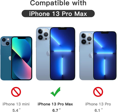 JETech Full Coverage Screen Protector for iPhone 13 Pro Max 6.7-Inch, 9H Tempered Glass Film Case-Friendly, HD Clear, 3-Pack...
