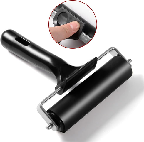 3 Pack Brayer Rollers for Crafting, Vinyl Rubber Roller Brayers, Printmaking Brayer Rollers for Cricut Maker, Gluing, Printing, Inking and Stampin...