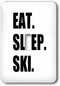 3dRose lsp_180441_1 Eat Sleep Ski Skiing Enthusiast Passionate Skier Sport Black Text Light Switch Cover...