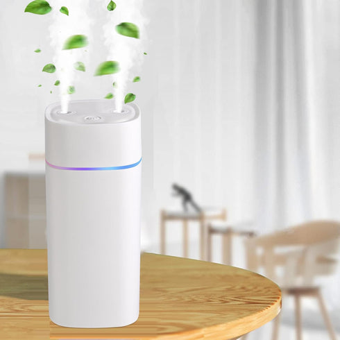 600ml Double Spray Small Humidifier for Bedroom, Mini Humidifier for Plant, Desk,Plant Humidifier with Double Spray, Portable Double Jet Humidifie...