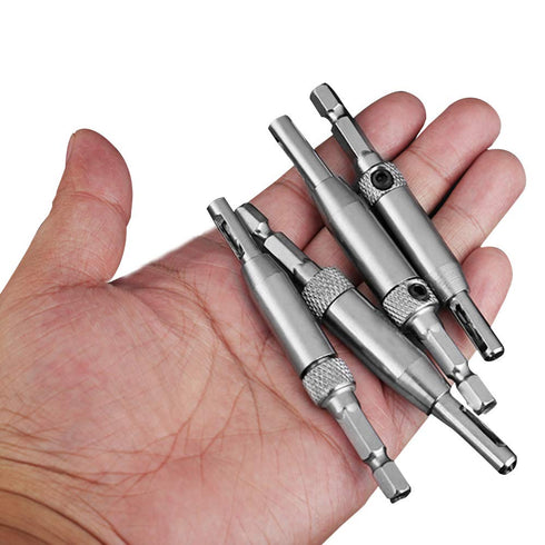 AFUNTA 8 pcs Center Drill Bit Sets with Automatic Center Punch, Self Centering Hinge Tapper Core Hole Puncher Woodworking Tools for Cabinet Door 5...