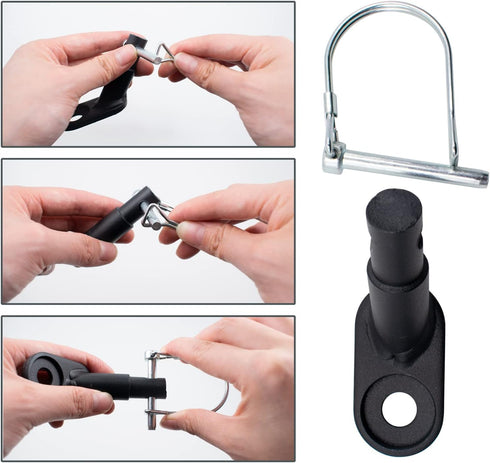 QzoneLife® Bicycle Trailer Coupler Hitch Black Universal Cycling Adapter Accessories Rear Replacement Axle Hitch Attachment for Child Pet Cargo Bi...