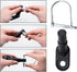 QzoneLife® Bicycle Trailer Coupler Hitch Black Universal Cycling Adapter Accessories Rear Replacement Axle Hitch Attachment for Child Pet Cargo Bi...