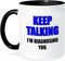 3dRose Keep Talking I'm Diagnosing You Blue and Black Two Tone Mug, 11 oz, Multicolor...