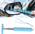 Car Side Mirror Squeegee, Rearview Mirror Wiper with Telescopic Long Handle, Retractable Small Auto Window Squeegee Cleaner, Portable Glass Cleani...