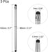 MECCANIXITY 3pcs Stylus Pens for Touch Screens Dual Rubber Tips Capacitive Stylus Universal Tablet Pen Sensitivity Precision, Silver...