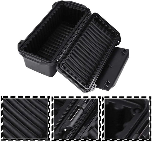 Outdoor Shockproof AntiPressure Airtight Survival Case Waterproof Container Storage Carry Box Sealed Case Fishing Carry Box (C) everyday carry wat...