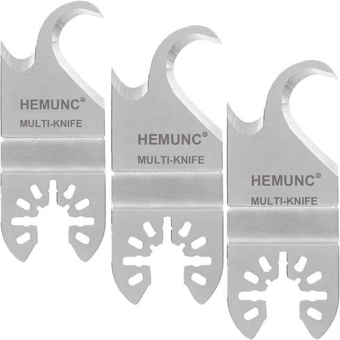 3PCS Oscillating Multitool Saw Blades, Oscillating Multi Tool Hook Knife Blade for Cutting Roofing Shingles, PVC Carpet, and Cardboard, Fit Dewalt...