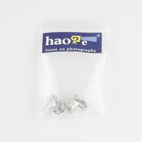 Haoge 3/8" D-Ring Stainless Steel Mounting Fixing Screw for Camera Tripod Monopod Quick Release Plate (Pack of 2)...
