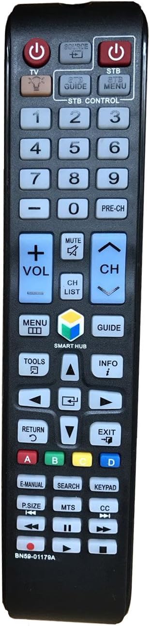 Universal Remote for Samsung TV UN32H6350 UN40H6350 UN48H6350 UN50H6350 UN50H6350 UN60H6350 UN75H6350...