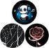 Multi-Functional Grip Mobile Phone Stands and Finger Holder (3 Pack) - Black Panda Marble Rose Flower...