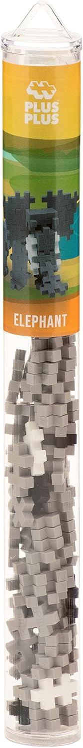 PLUS PLUS - Elephant - 70 Piece Tube, Construction Building Stem/Steam Toy, Kids Mini Puzzle Blocks...