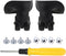 BQLZR Black Suitcase Wheels Replacement Left & Right Plastic Swivel Caster Wheels with 4 Holes,Hole Pitch: (1.42"/1.65"/1.97"/1.42"), for Luggage ...