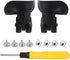BQLZR Black Suitcase Wheels Replacement Left & Right Plastic Swivel Caster Wheels with 4 Holes,Hole Pitch: (1.42"/1.65"/1.97"/1.42"), for Luggage ...