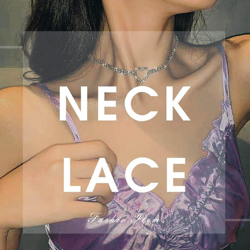 EARENT Rhinestone Choker Necklaces Silver Heart Necklace Chain Sparkly Tennis Chain Neck Jewerly Adjustable for Women...