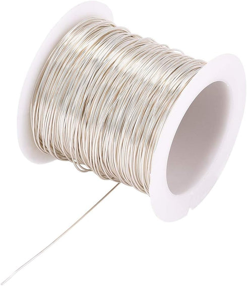 Pandahall 75.5 Feet Tarnish Resistant Copper Wire 24 Gauge Jewelry Beading Craft Wire for Jewelry Making (Silver)...