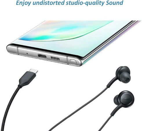 USB c Earphones with mic Headphones usbc Earbuds for Samsung Galaxy S21 s20 fe Note 90 Plus s21+ Type c Ear Buds Wired audiofonos Folding Original...