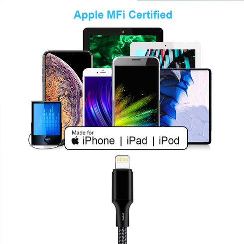 cugunu USB C to Lightning Cable 5 Pack 3/3/6/6/10FT iPhone Charger Apple MFi Certified Power Delivery Fast Charging Cord Compatible with iPhone 14...