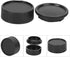 3 * Lens & 3 * Camera Body Rear Lens Cover for Leica M Mount - Black...