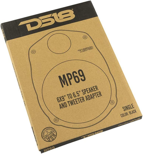 DS18 MP69 High Density Abs 6x9 to 2- Way 1 X 6.5 and 1 x Tweeters Adapter (Single)......