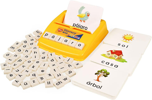 BOHS Spanish Literacy Wiz Spelling Game - Espanol Lower Case 60 Flash Cards - Preschool Language Learning Educational Toys...