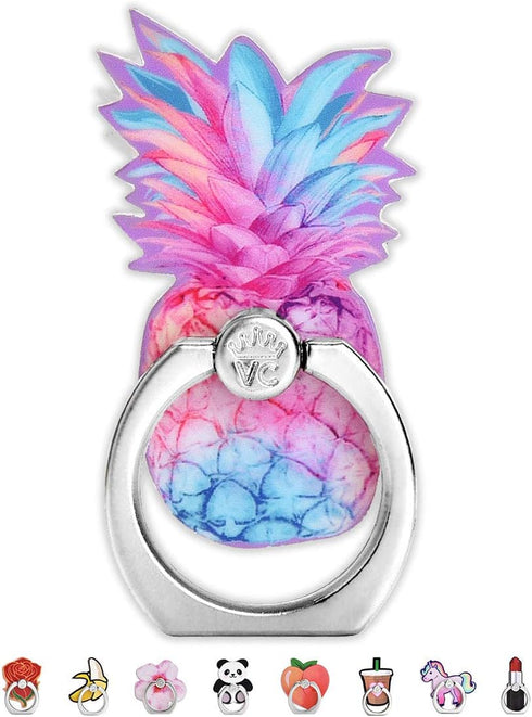 Velvet Caviar Cell Phone Ring Holder - Finger Ring & Stand - Improves Phone Grip Compatible with iPhone, Galaxy, Most Smartphones (Pineapple)...