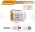EEMB 3.7V Lithium ion Battery 1100mAh 603449 Rechargeable 3.7 Volt Lipo Battery Pack with Wire JST Connector for Speaker and Dashcam- Confirm Size...