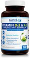 Earth's Wisdom Vitamin D3 5000 IU with K2 (MK7) Formula. Muscle, Bone, Heart & Immune Support. Superior Absorption. 120 Capsules. Free from Gluten...