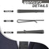 Roctee Skinny Tie bars for Men 1.97 Inch, 3 Pack Stainless Steel Tie Clips Tacks Pins with Matte Gold Silver Black 3 Tone Suitable for Small Ties ...