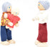 Wooden Doll House People of 7 Miniature Figures and 2 Pets, Dollhouse Dolls Family Set Accessories for Girls Toddler Kids Pretend Play and Imagina...