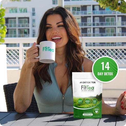 FitTea The Original 14 Day Detox Tea with Organic Green Tea ECGC, Garcinia Cambogia and Ginger - Colon Detox Cleanse to Help Bloating and Support ...