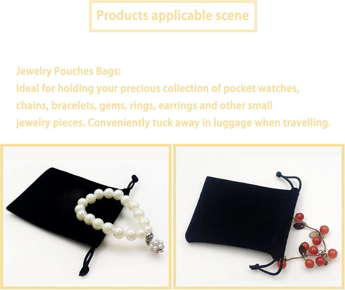 DTOL Velvet Cloth Jewelry Bags, Small Gift Pouches Drawstring Bags for Party, Travel Portable, Christmas, Festival, Makeup Favor Organizer Storage...