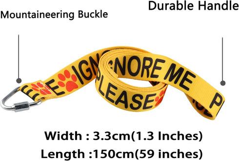 Funny Dog Leash Please Ignore Me Dog Leash Walking Training Dog Leashes Dog Owner Pet Lover Gift (Please Ignore Me-YE)...