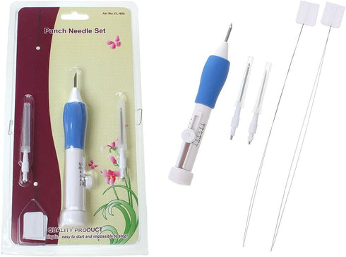 PEPPERLONELY Brand 1 Set Blue ABS Three Sized Embroidery Stiching Punch Needle Pins Tool......
