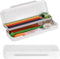 BTSKY Little Duck Double Layers Plastic Pencil Box Cute Pen Box Organizer Plastic Storage Box with Compact Size for Pencils, Erasers, Paper Clips ...
