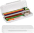 BTSKY Little Duck Double Layers Plastic Pencil Box Cute Pen Box Organizer Plastic Storage Box with Compact Size for Pencils, Erasers, Paper Clips ...