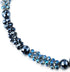 COOLSTEELANDBEYOND Blue Beads Crystal Cluster Statement Necklace Braided Chain Choker Collar Necklace, Magnetic Clasp...