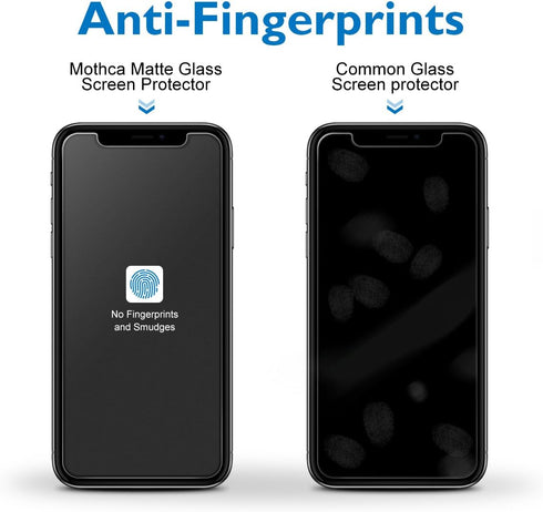 Mothca 2 Pack Matte Glass Screen Protector for iPhone XR/iPhone 11 Anti-Glare & Anti-Fingerprint Tempered Glass Clear Film Case Friendly Easy Inst...